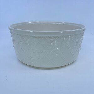 vintage mikasa english countryside round souffle bowl embossed design